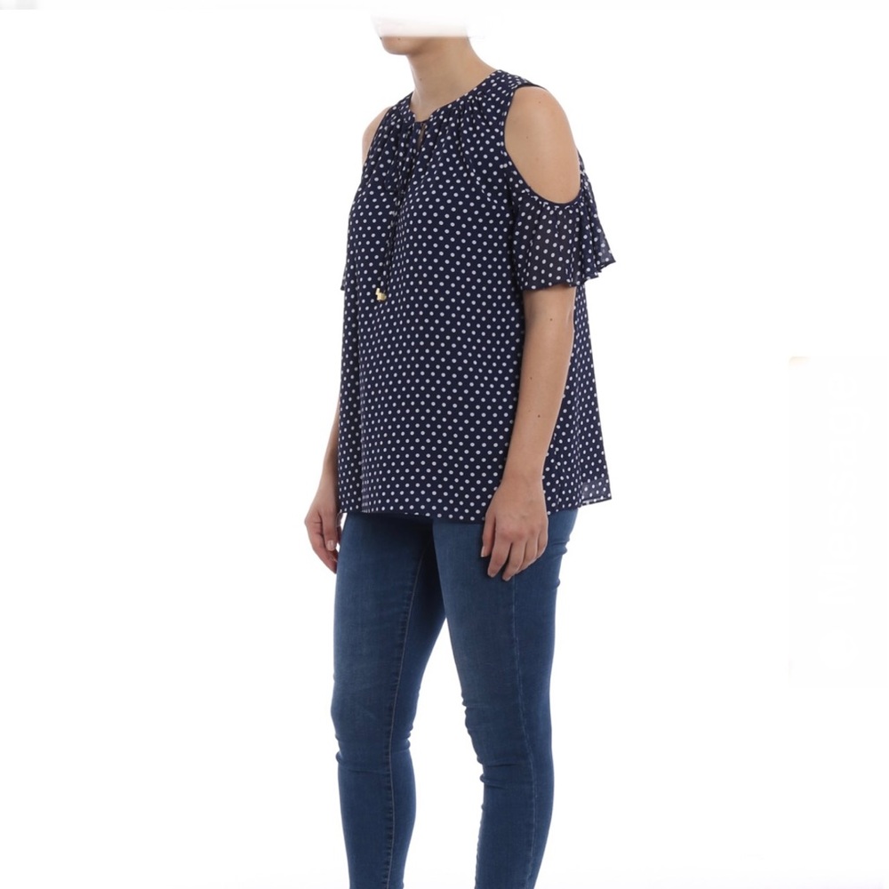 Michael Kors polka  dot print crêpe blouse - Picture 2 of 12